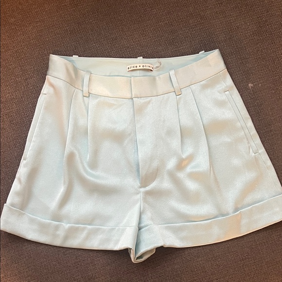 Alice + Olivia Sky Blue High Waist Shorts